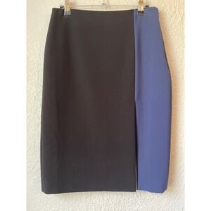 Boden Colorblock Pencil Skirt - Black & Blue‎ - Career Office Professional